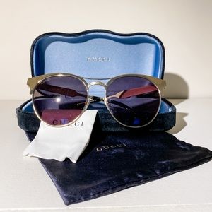 Gucci sunglasses gold and black